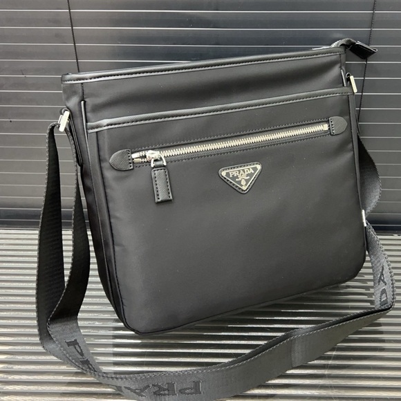 Prada Black Messenger Bag for Men - Picture 1 of 8